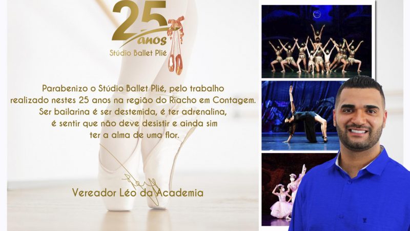 Vereador Léo da Academia homenageia o Stúdio Ballet Plié