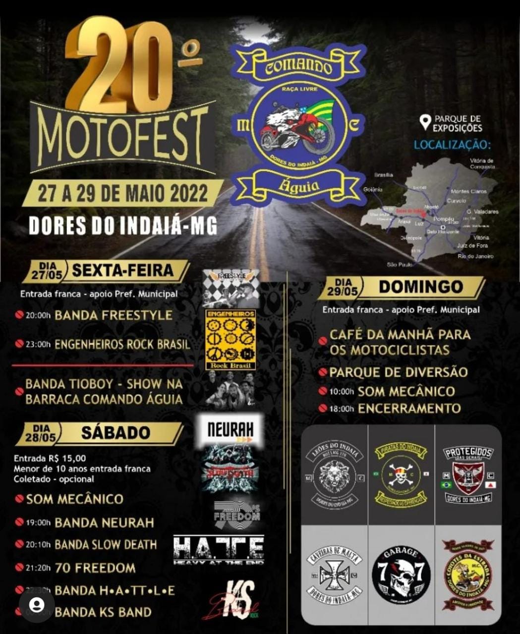 20º MOTOFEST COMANDO ÁGUIA EM DORES DO INDAIÁ -MG