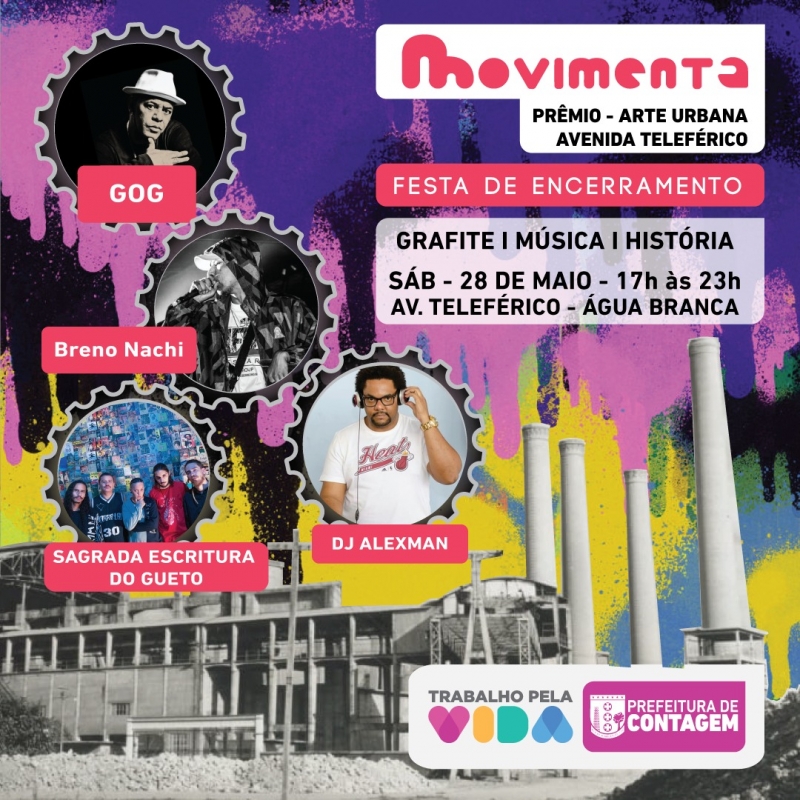 Música e diversão nos shows na festa de encerramento do Movimenta Prêmio Arte Urbana