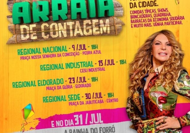 Ingressos para 1º Arraiá de Contagem, na Regional Ressaca, estarão disponíveis a partir desta terça-feira (12/7)