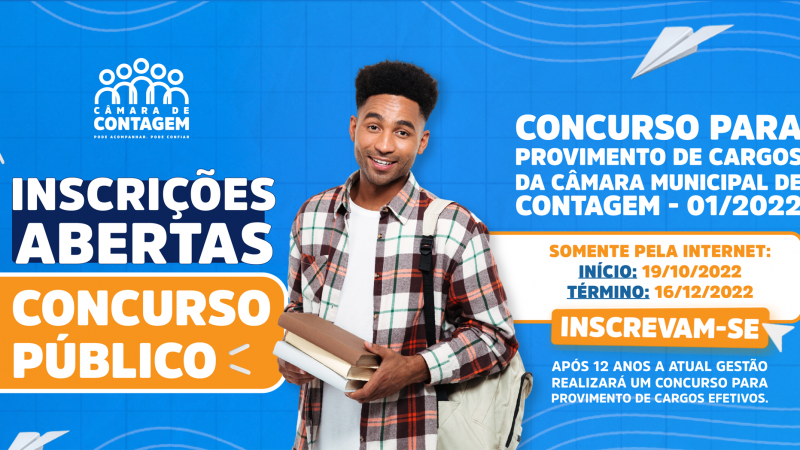 Concurso da Câmara tem período de inscrições prorrogado