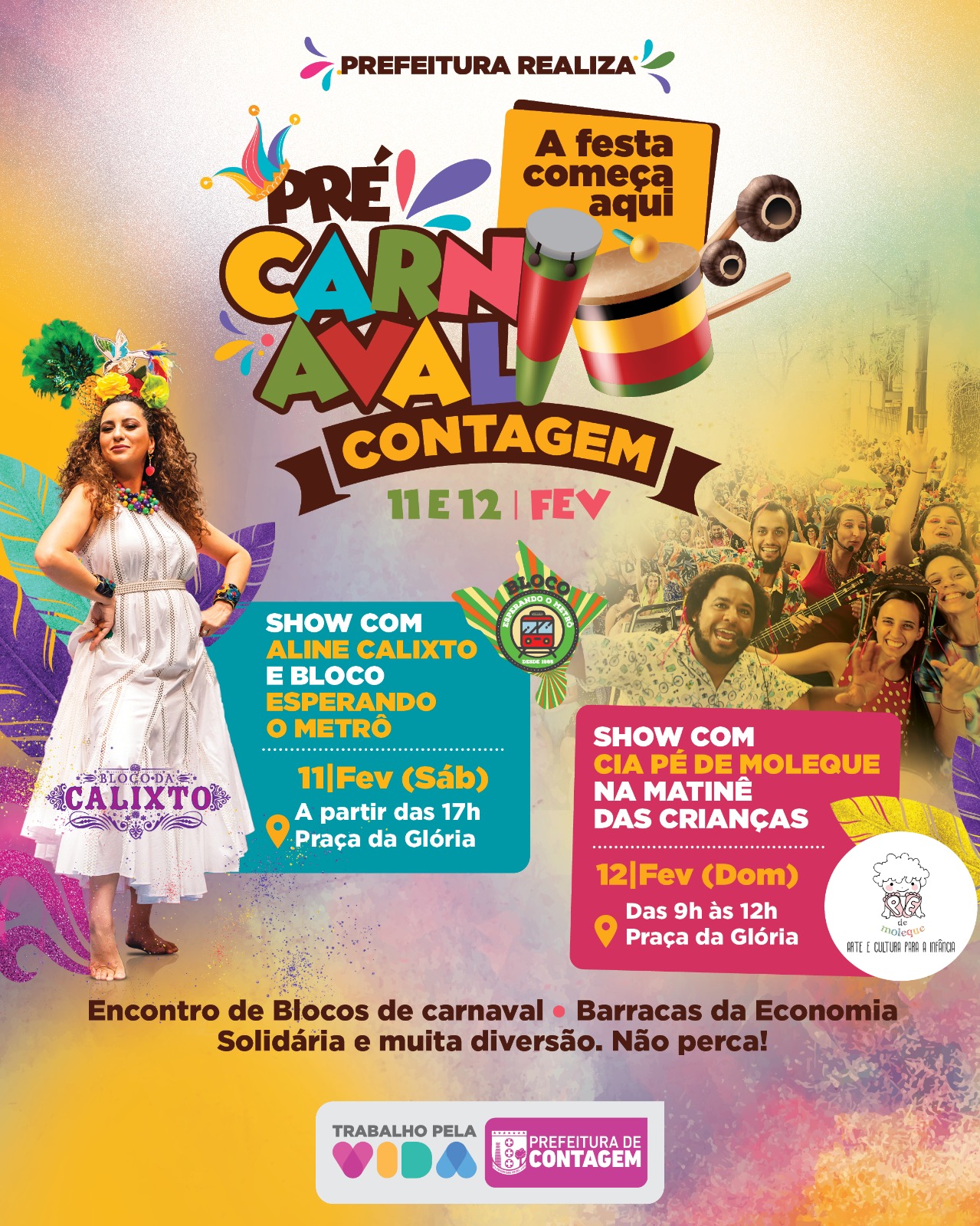 Pré-Carnaval de Contagem reúne 12 blocos no fim de semana e traz outras atrações para movimentar a cidade