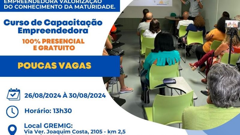 A Gremig, está recebendo em sua Sede, o Curso de Capacitação Empreendedora da Maturidade