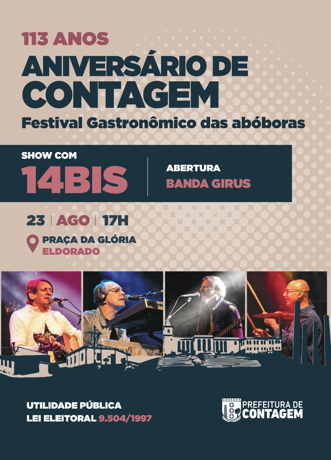 XVII Festival Gastronômico das Abóboras acontece em Contagem, nesta sexta-feira (23/8), com show do 14 Bis