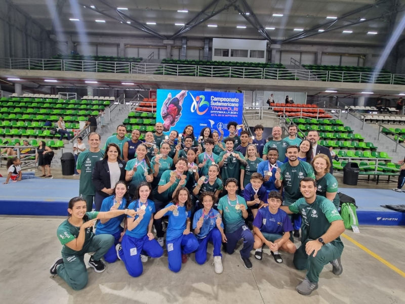 Atletas de Contagem brilham no Campeonato Brasileiro e Sul-Americano de Ginástica de Trampolim