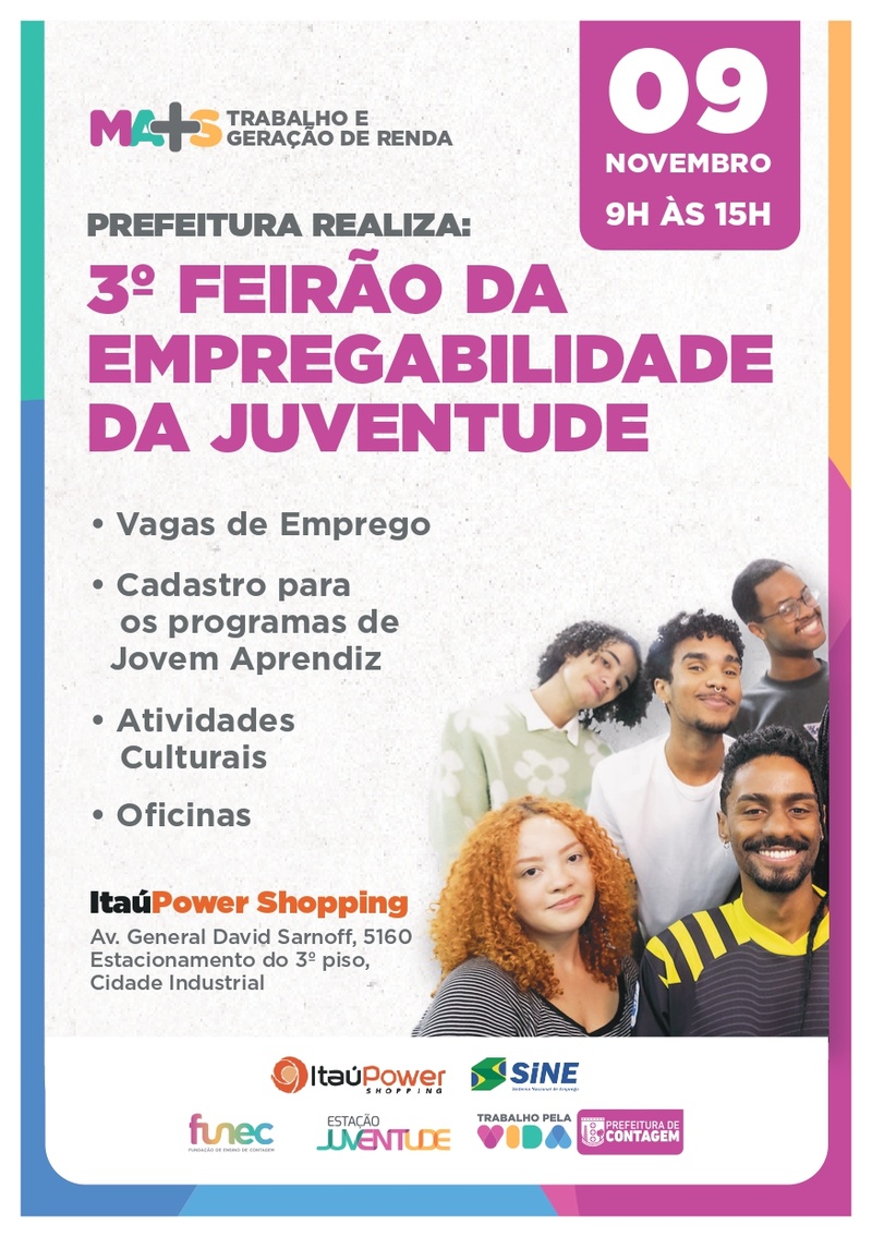 ItaúPower Shopping sedia o III Feirão de Empregabilidade para a Juventude