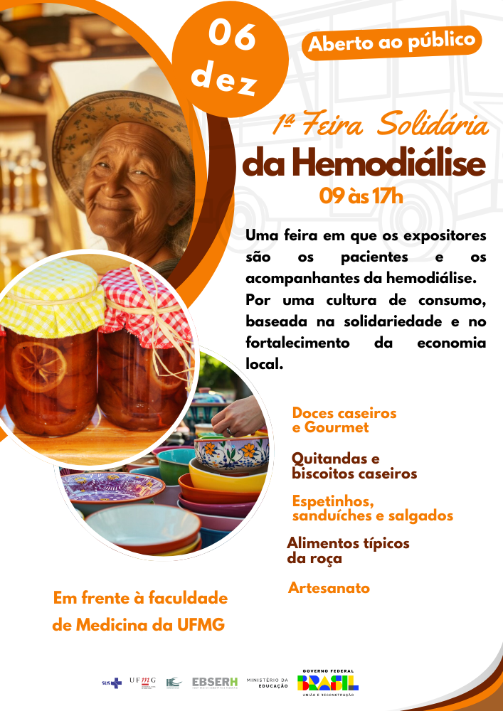 Serviço de Hemodiálise do HC-UFMG promoverá 1ª Feira Solidária