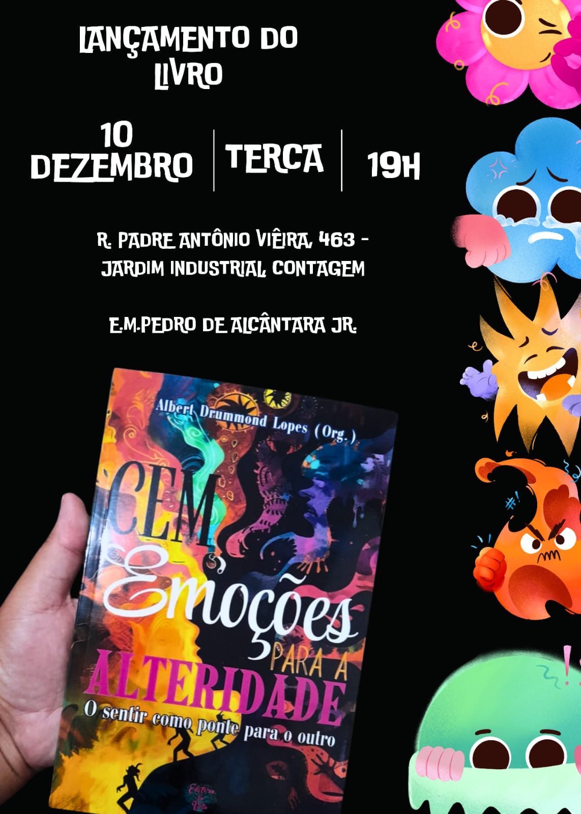 Educadores de Contagem lançam livro nesta terça (10/12)