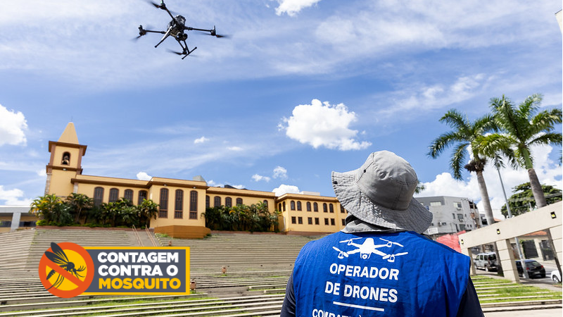 Contagem utiliza drones como ferramenta para a prevenção e o combate à dengue na cidade