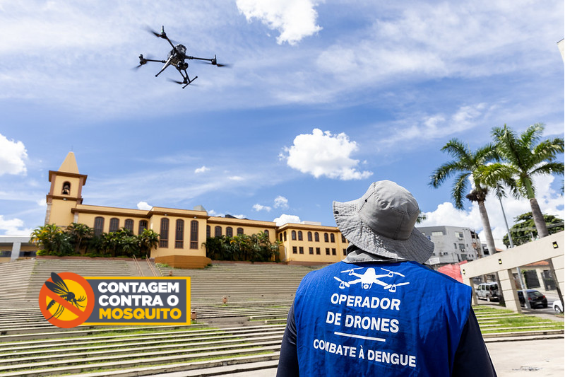 Contagem utiliza drones como ferramenta para a prevenção e o combate à dengue na cidade