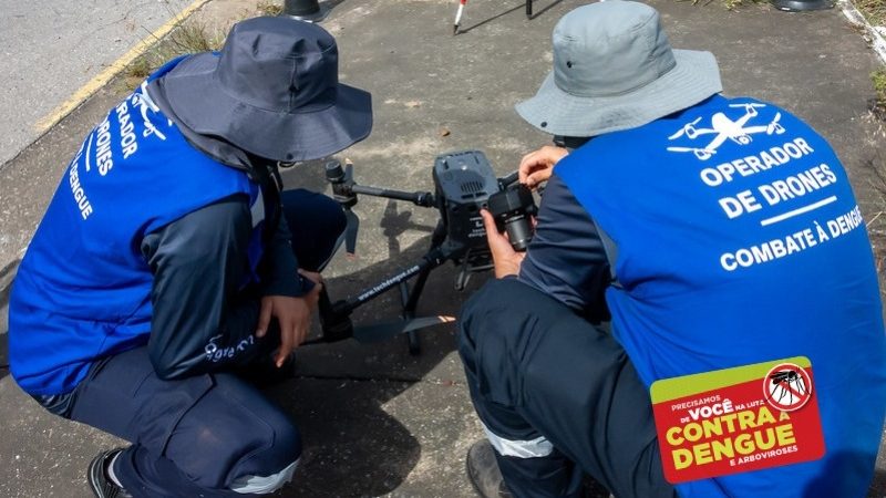 Sobrevoo de drone identifica focos do mosquito da dengue e outras arboviroses na região Sede